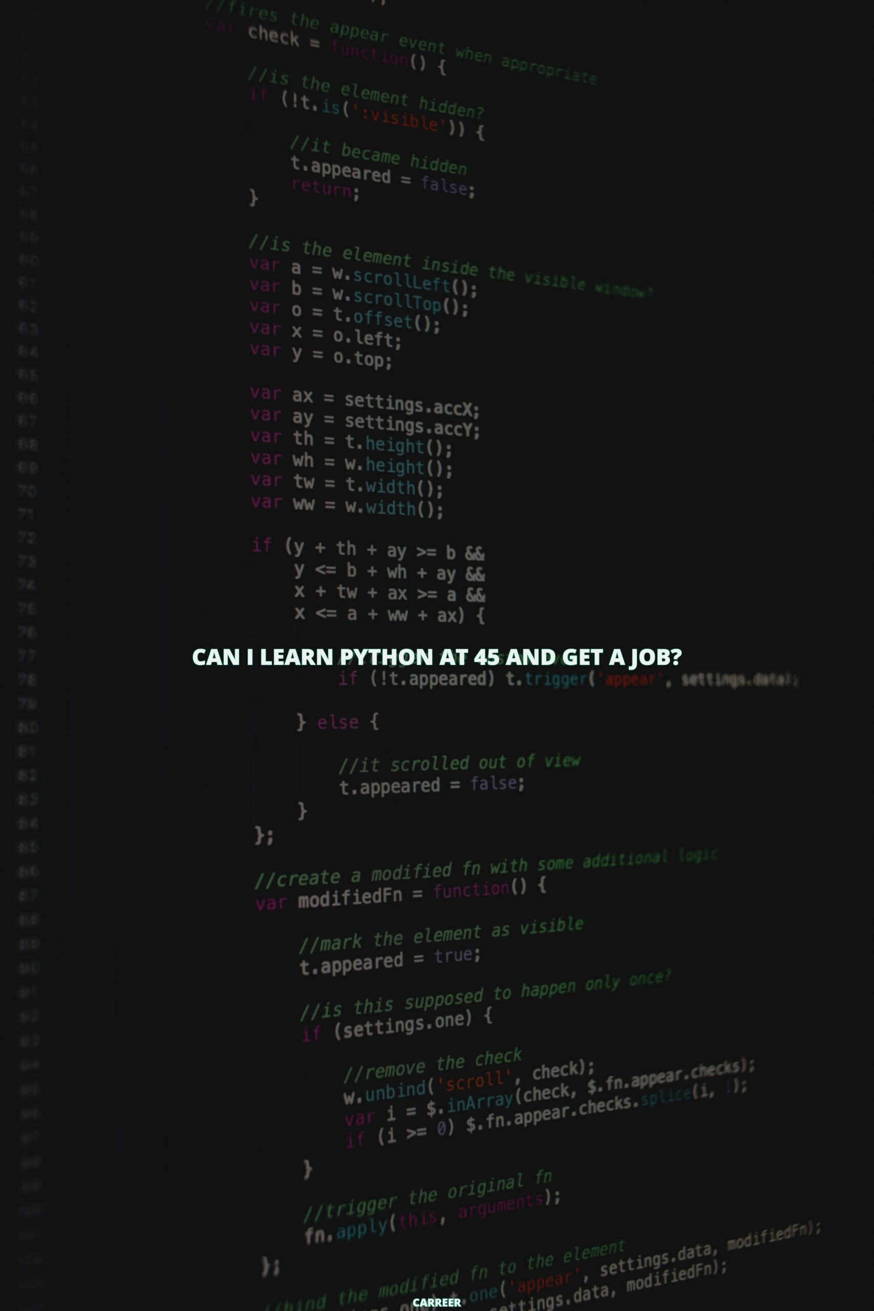 Can i learn python at 45 and get a job?