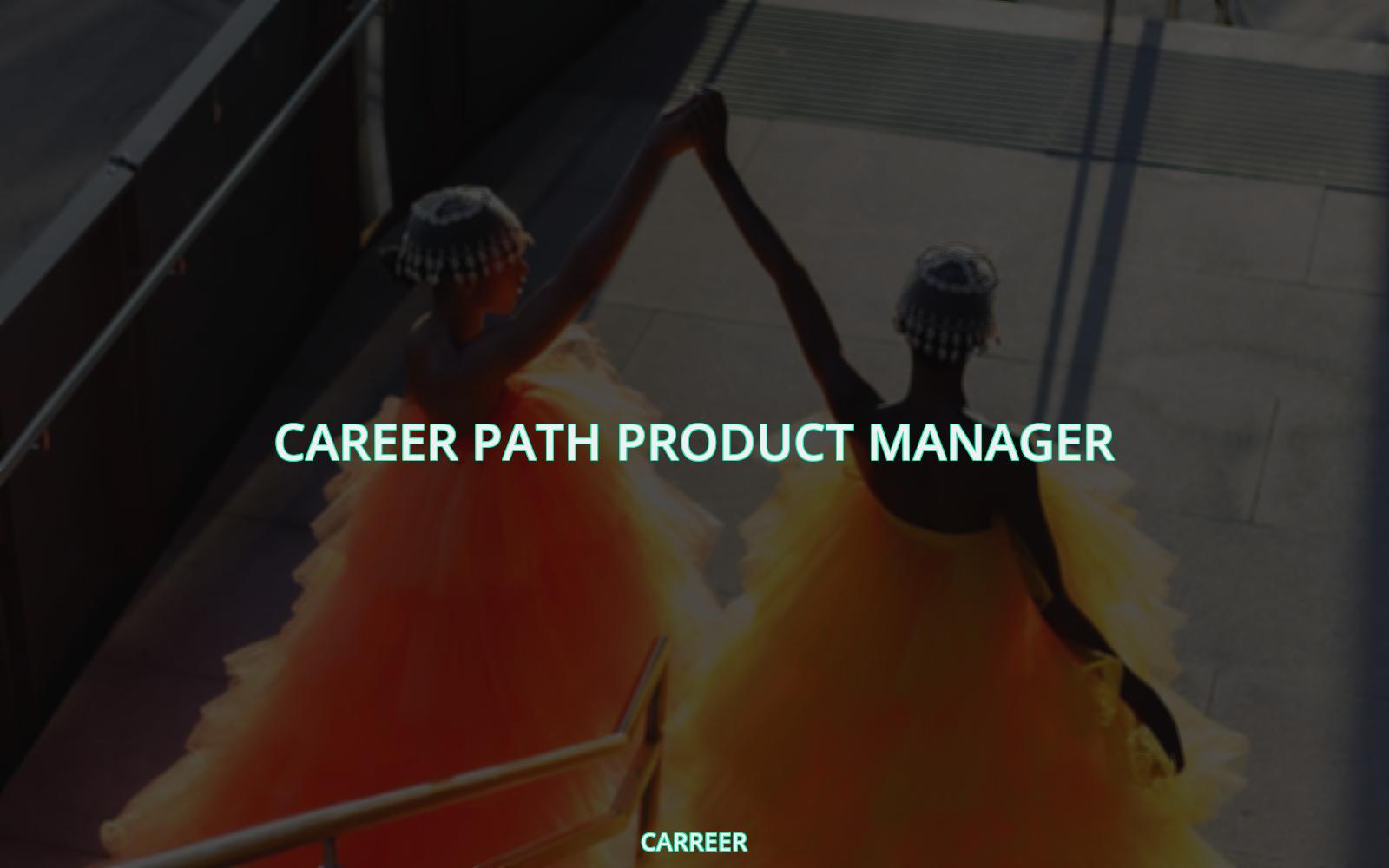 Career path product manager