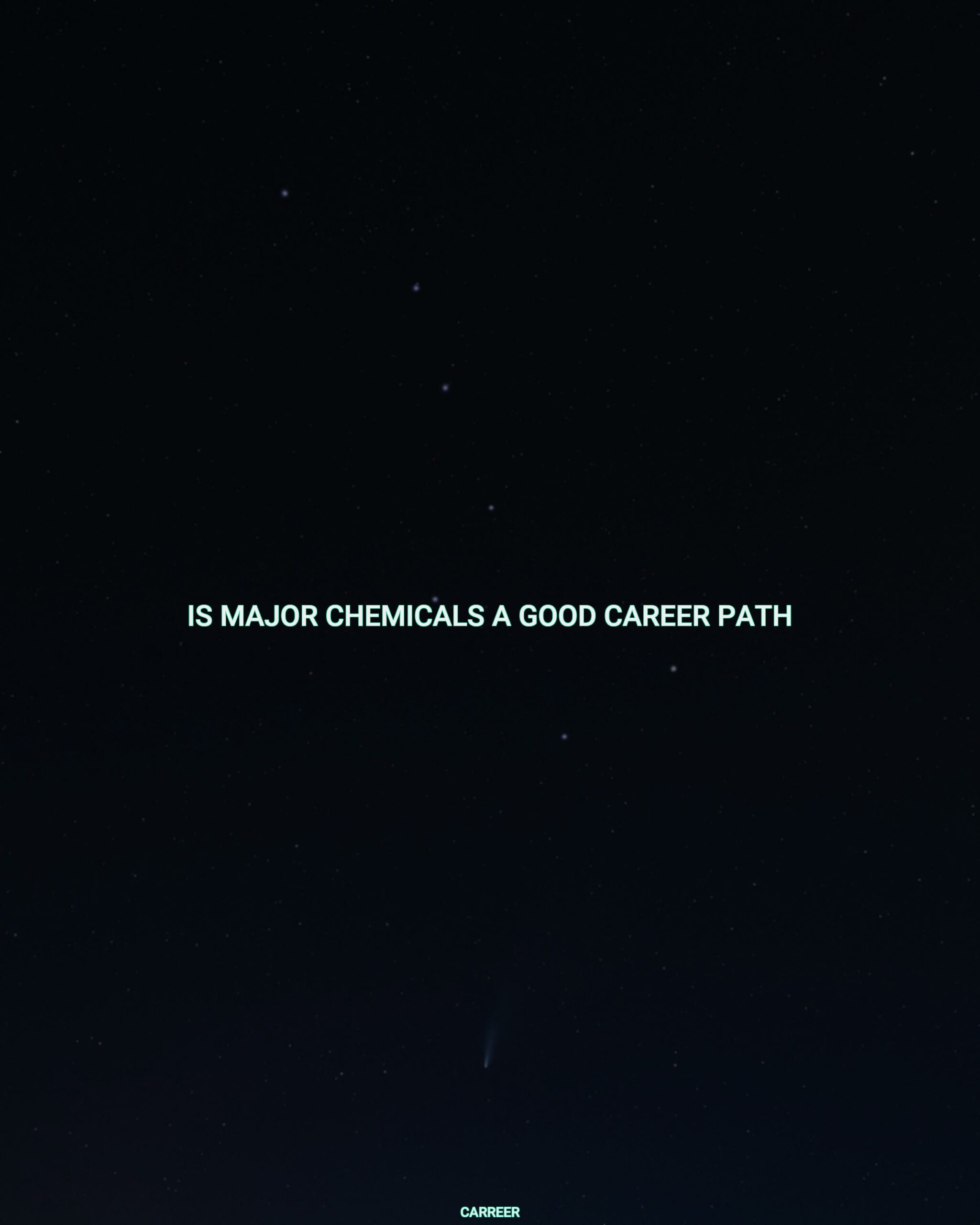 Is major chemicals a good career path