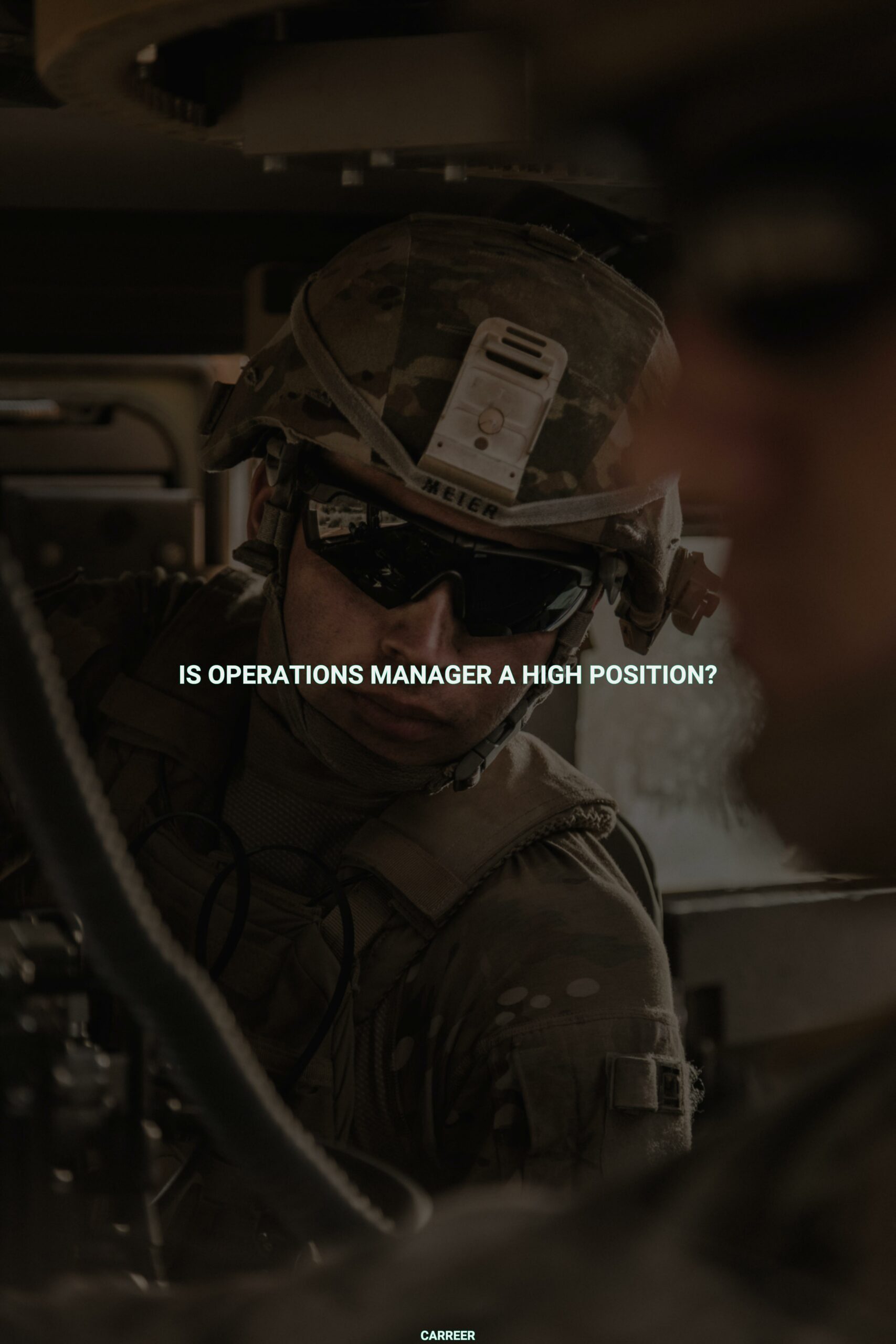 Is operations manager a high position?