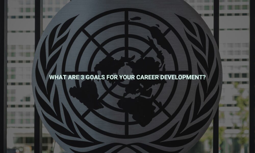 What are 3 goals for your career development?
