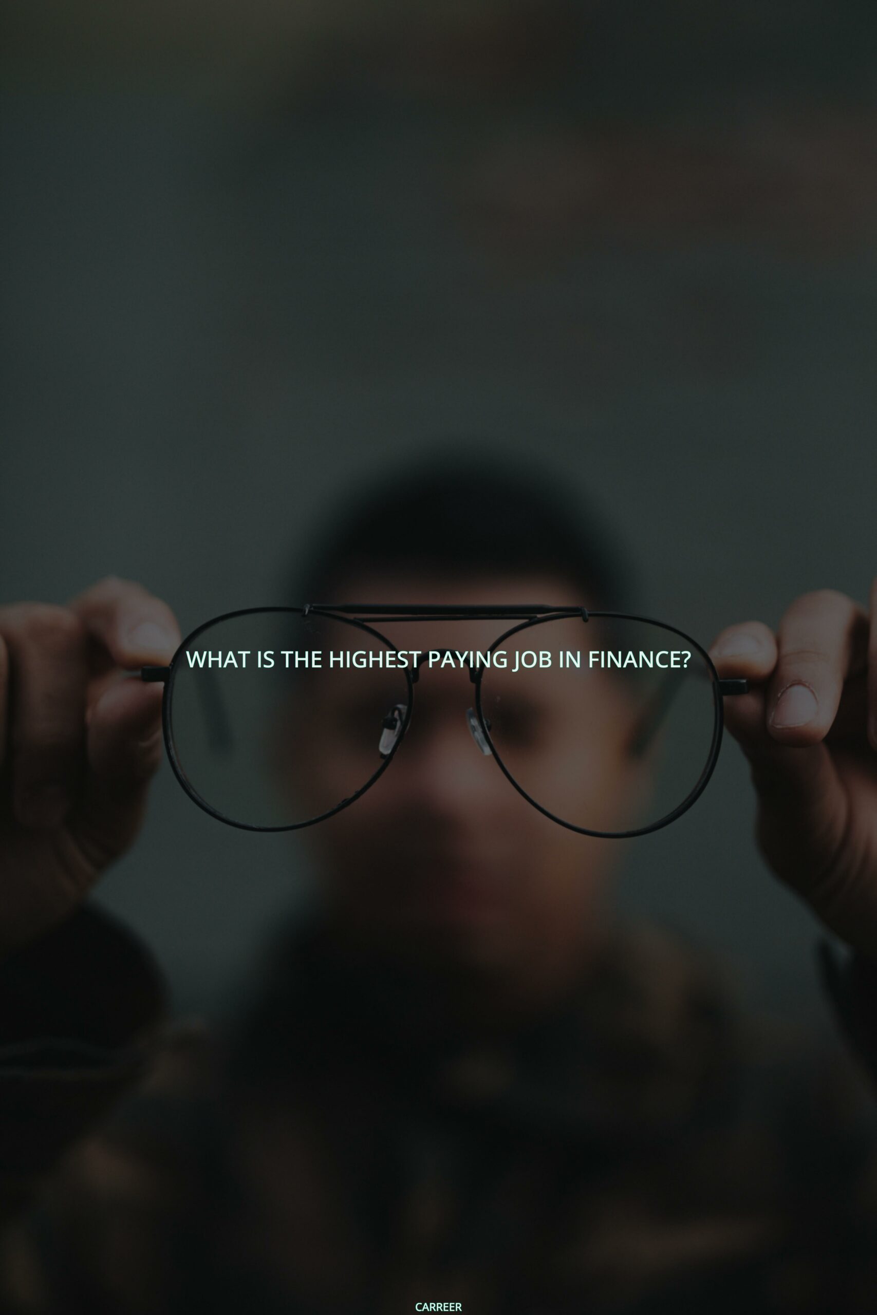 What is the highest paying job in finance?