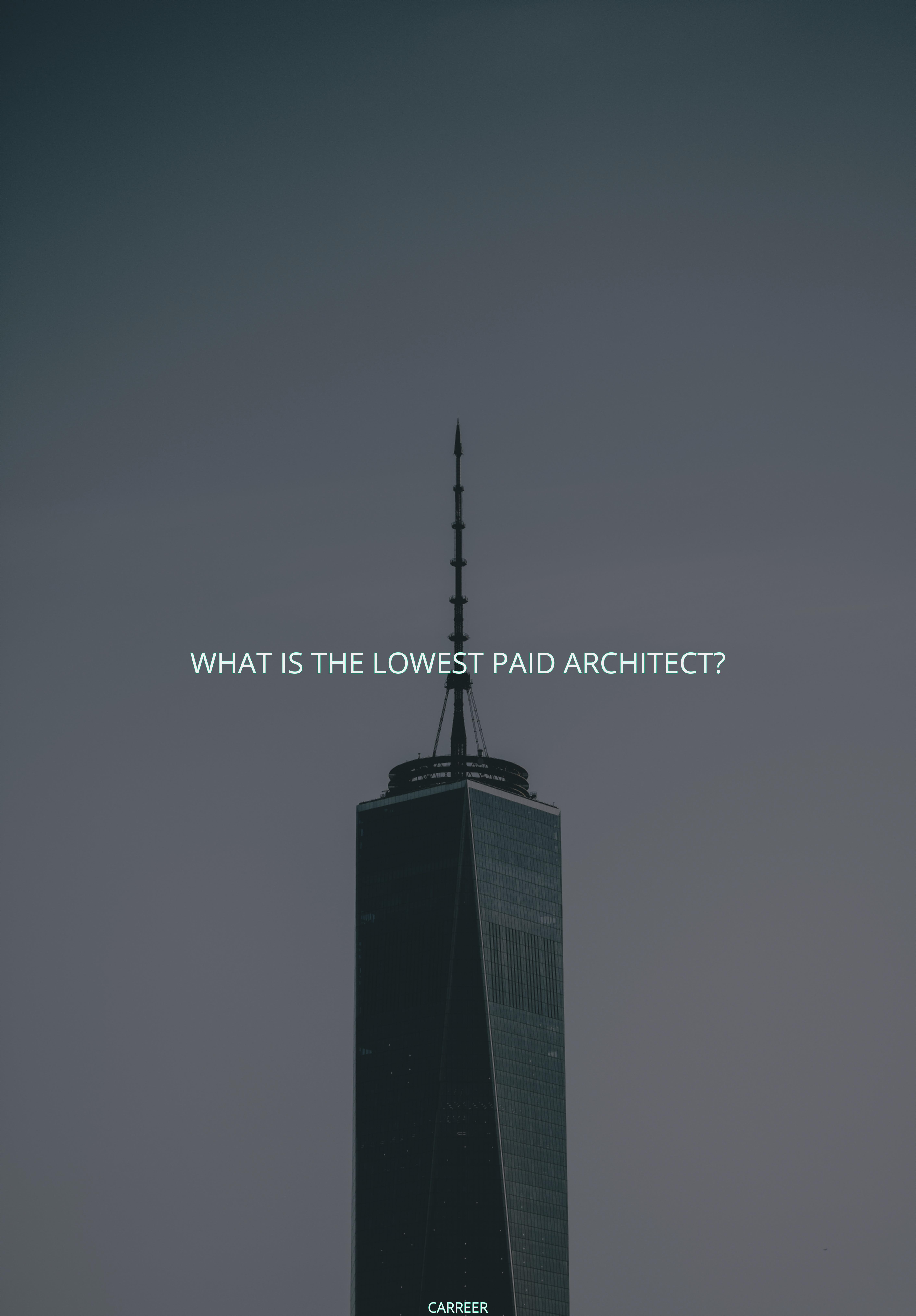 What is the lowest paid architect?
