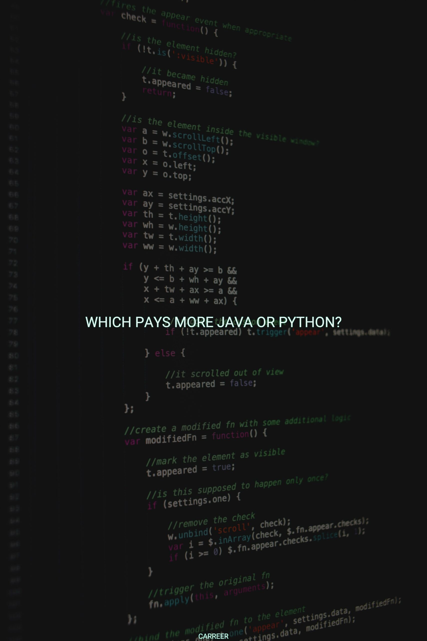 Which pays more java or python?