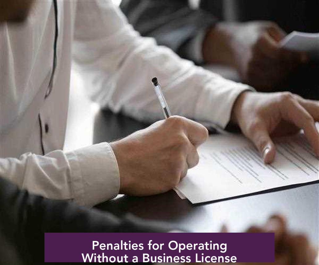 Penalties for Operating Without a Business License