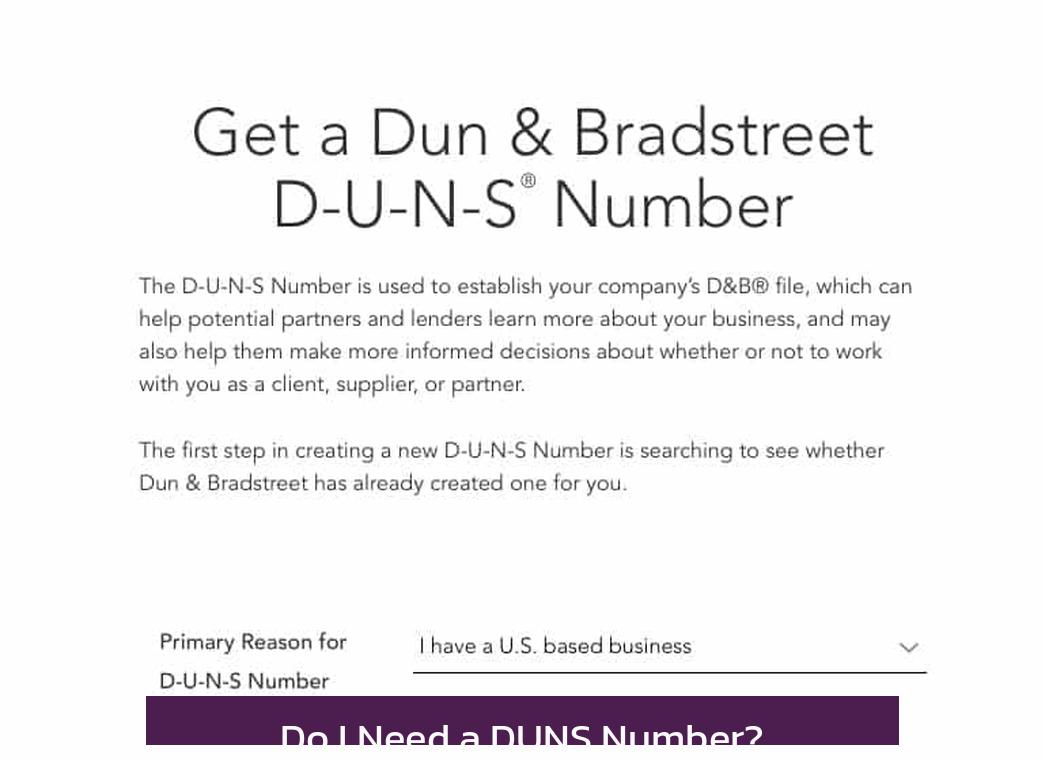Do I Need a DUNS Number?