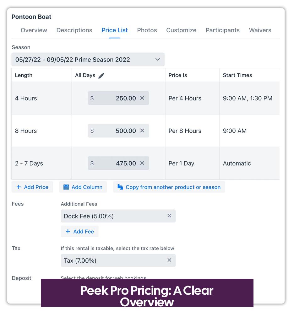 Peek Pro Pricing: A Clear Overview