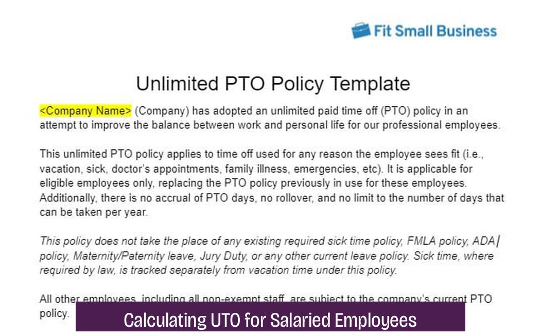 Calculating UTO for Salaried Employees