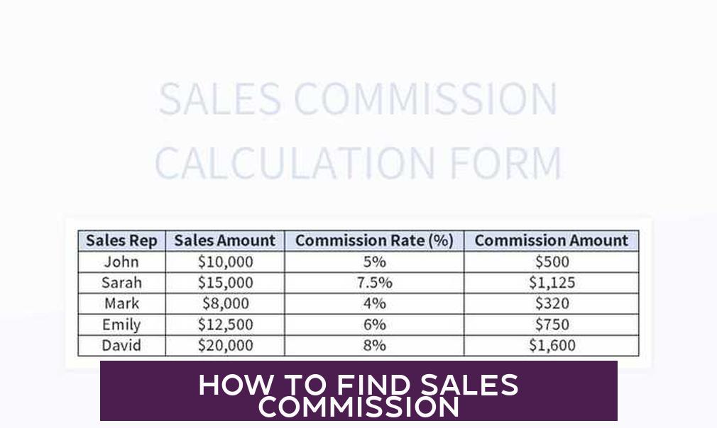 How to Find Sales Commission