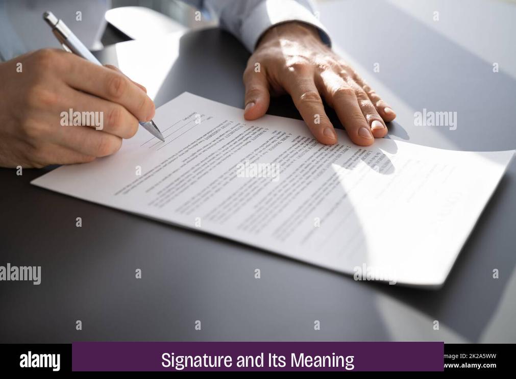 Signature and Its Meaning