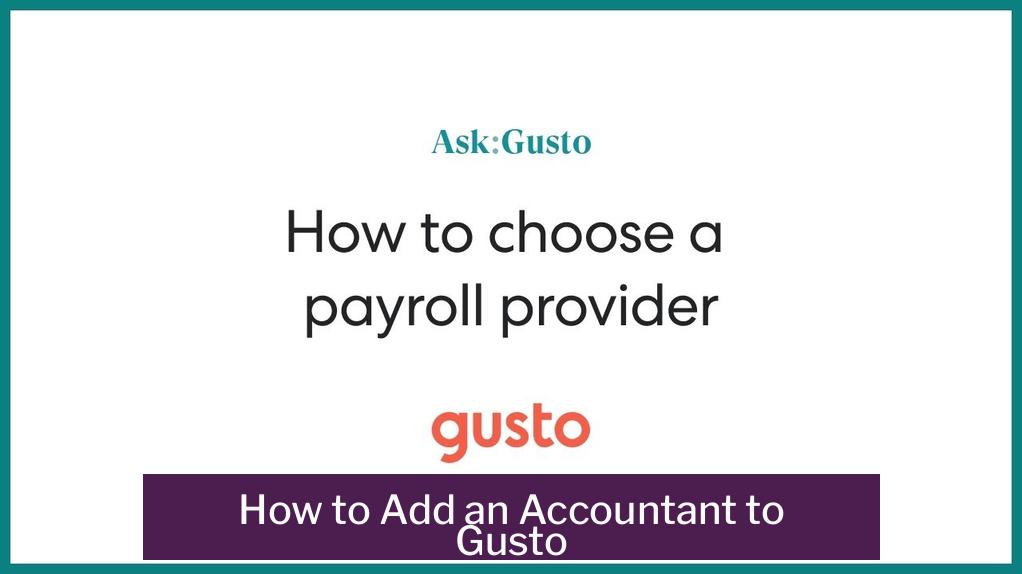 How to Add an Accountant to Gusto
