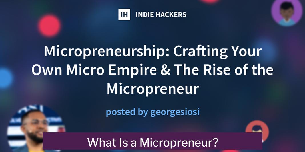 What Is a Micropreneur?