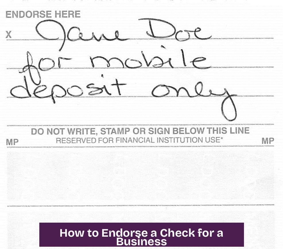 How to Endorse a Check for a Business