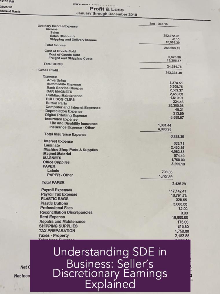 Understanding SDE in Business: Seller’s Discretionary Earnings Explained