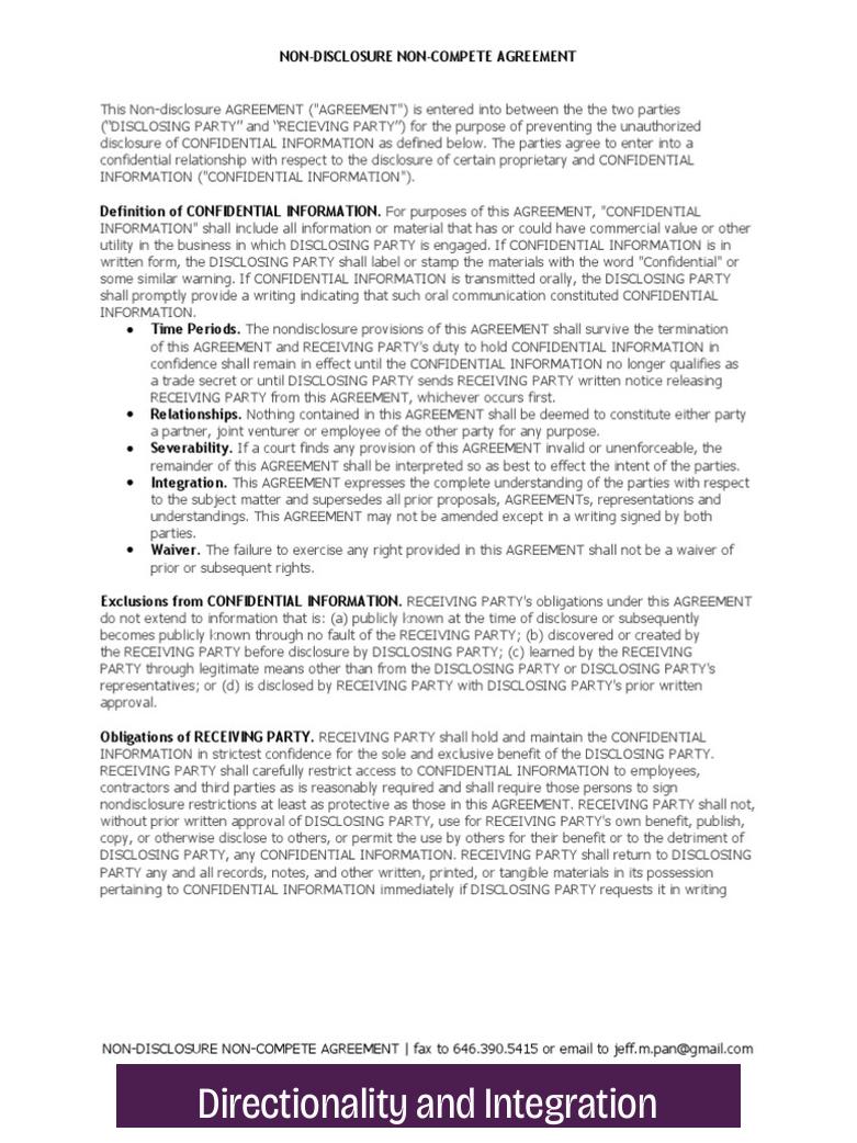 Directionality and Integration