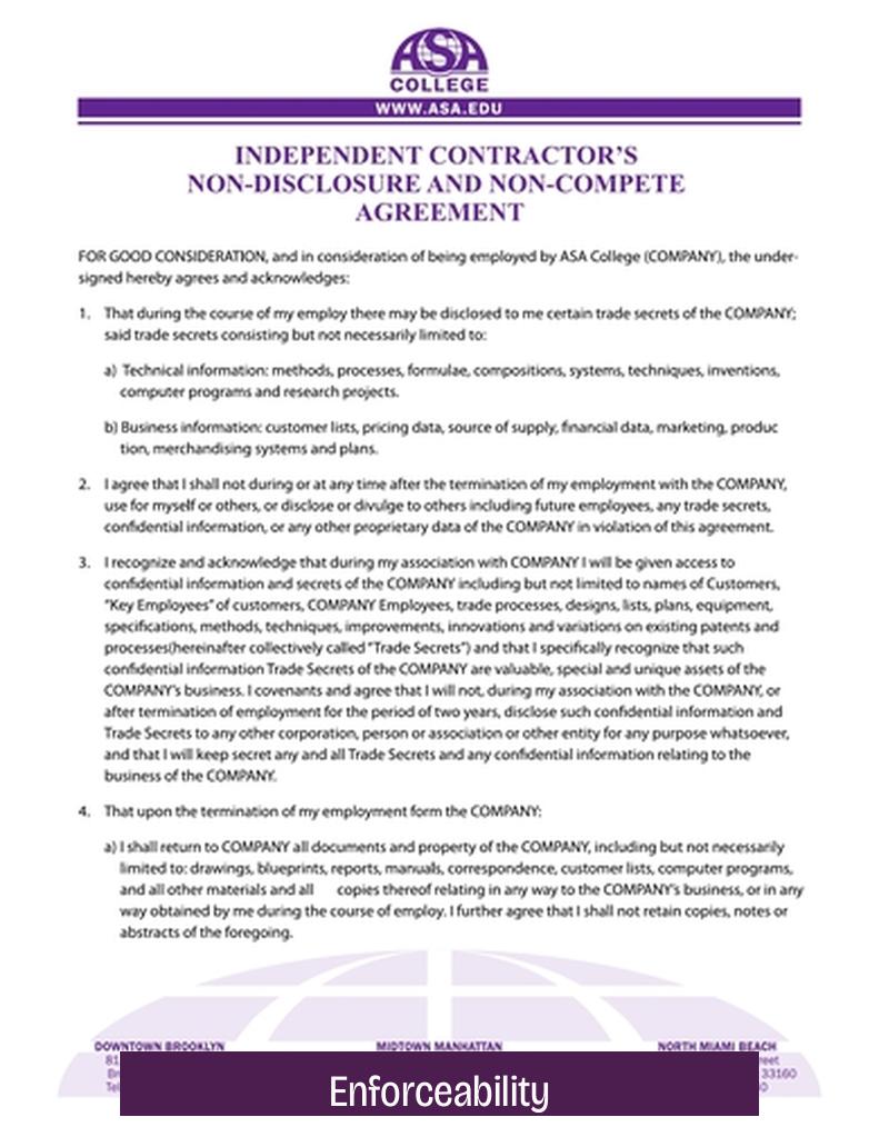 Enforceability