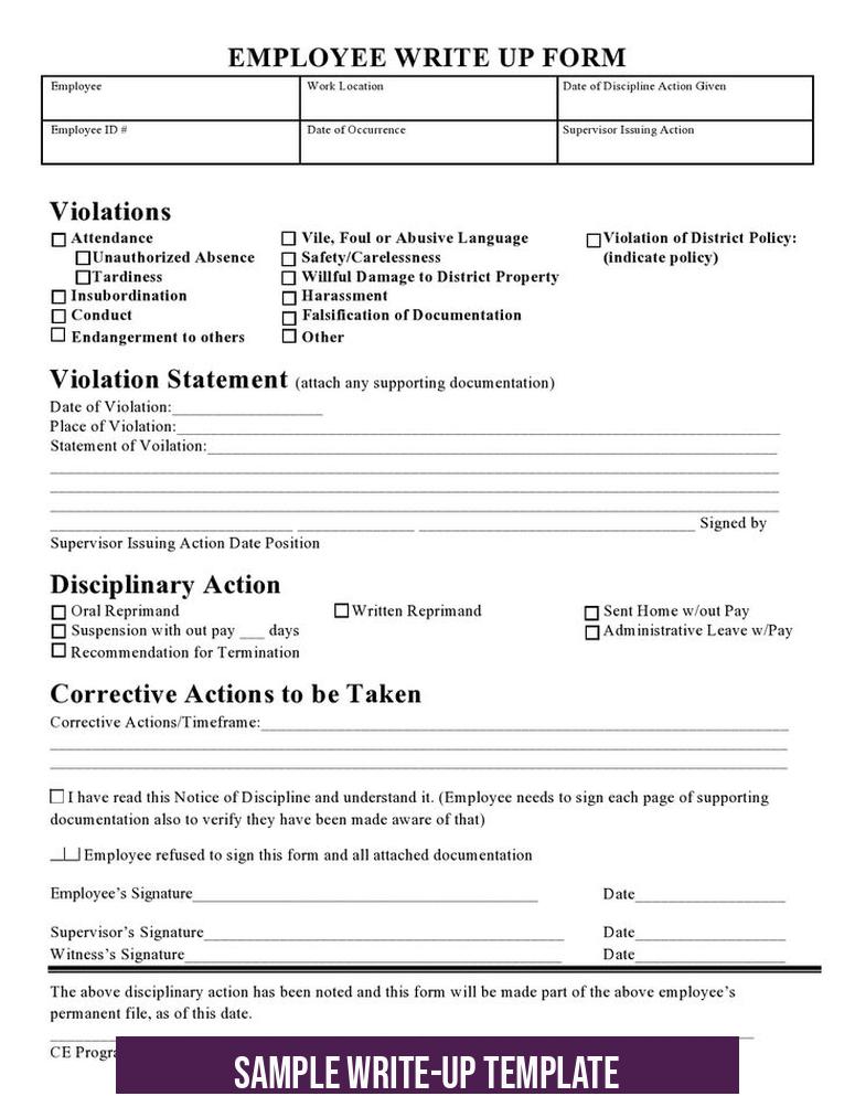Sample Write-Up Template