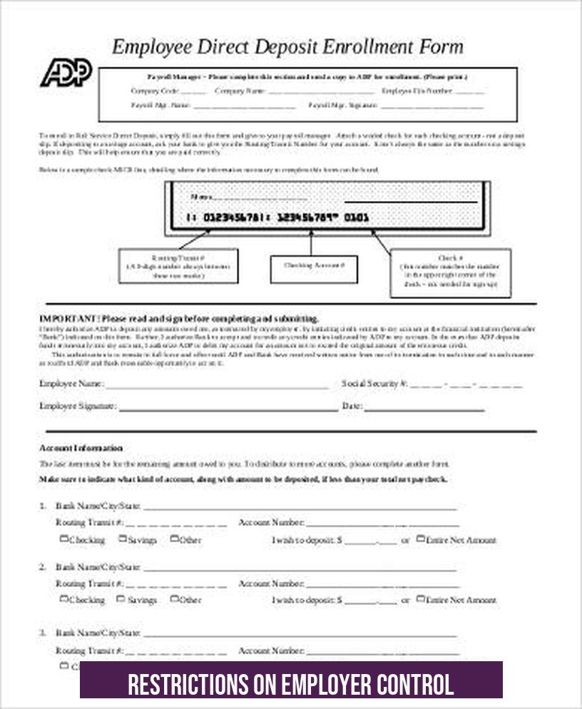 Restrictions on Employer Control