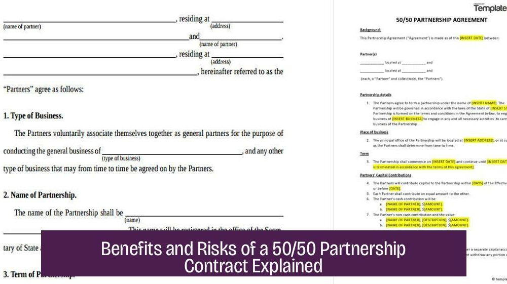Benefits and Risks of a 50/50 Partnership Contract Explained