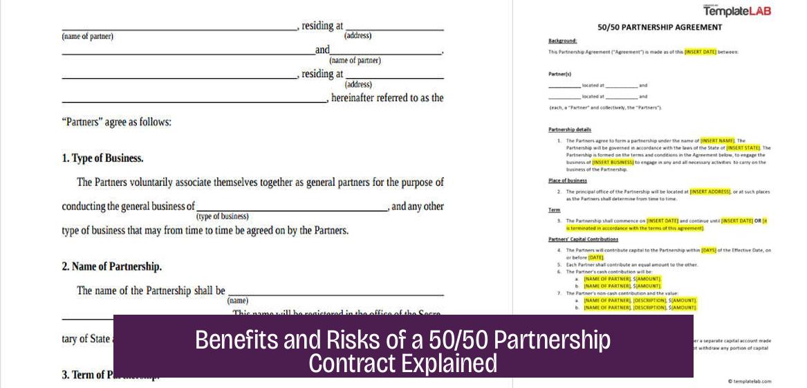 Benefits and Risks of a 50/50 Partnership Contract Explained