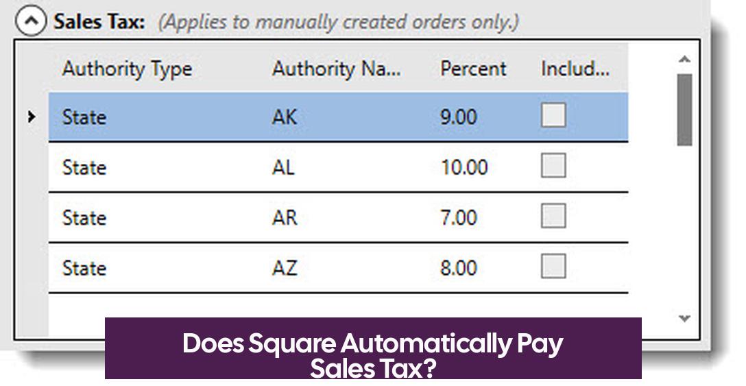 Does Square Automatically Pay Sales Tax?