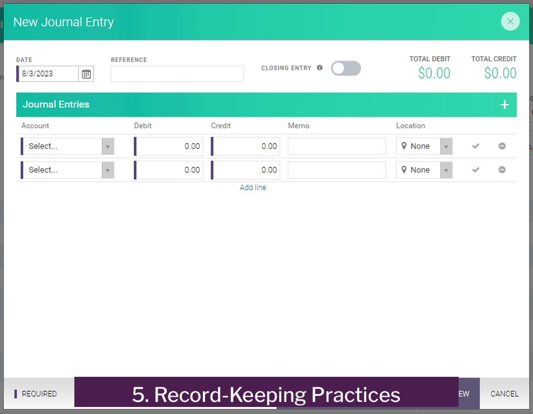 5. Record-Keeping Practices