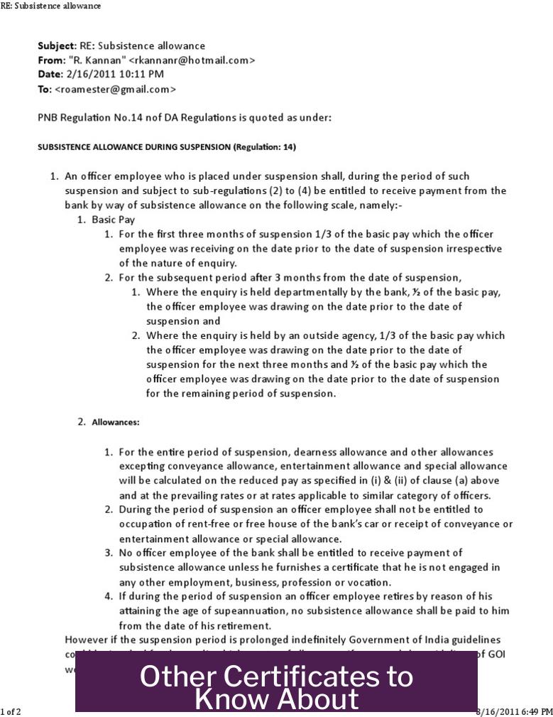 Other Certificates to Know About