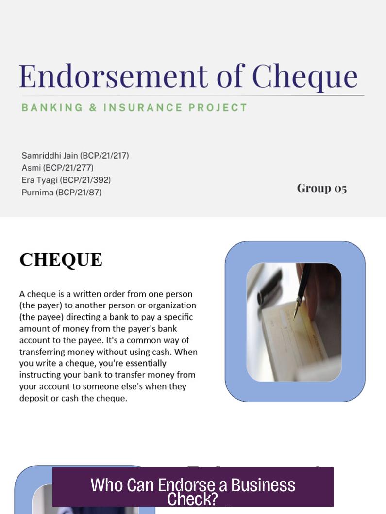Who Can Endorse a Business Check?