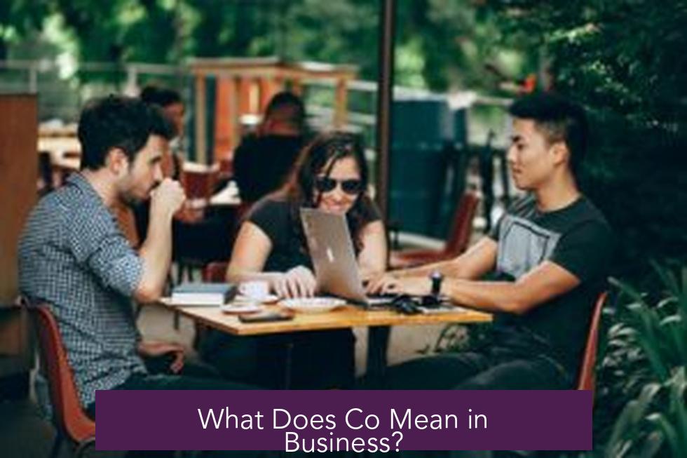 What Does Co Mean in Business?