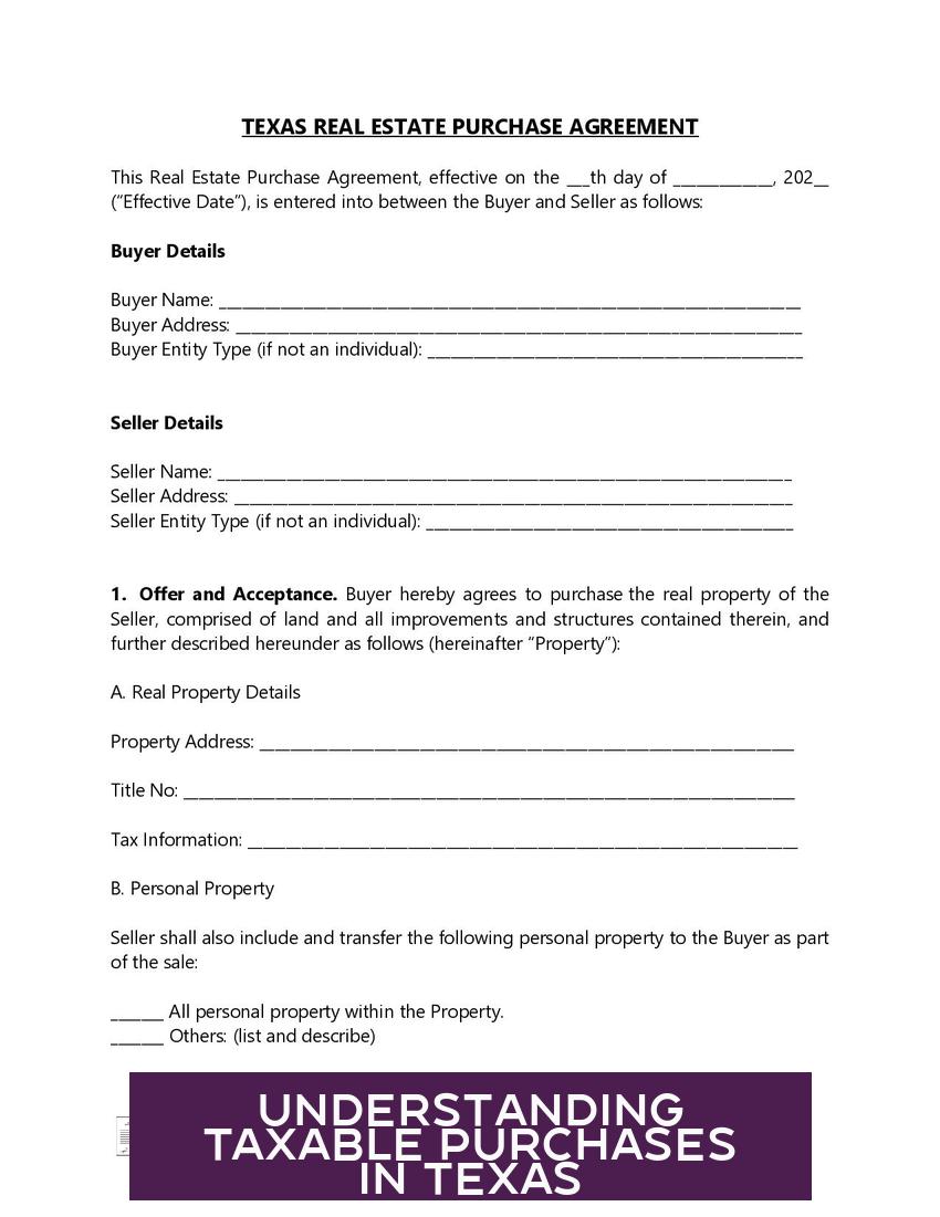 Understanding Taxable Purchases in Texas