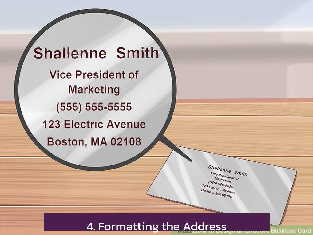 4. Formatting the Address
