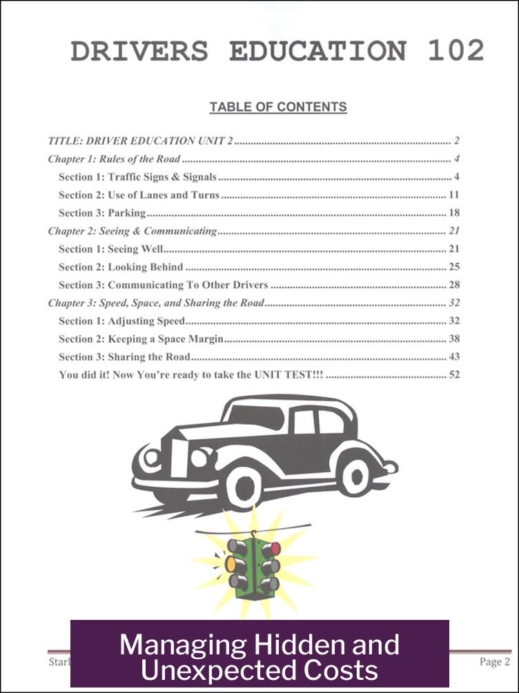 Managing Hidden and Unexpected Costs
