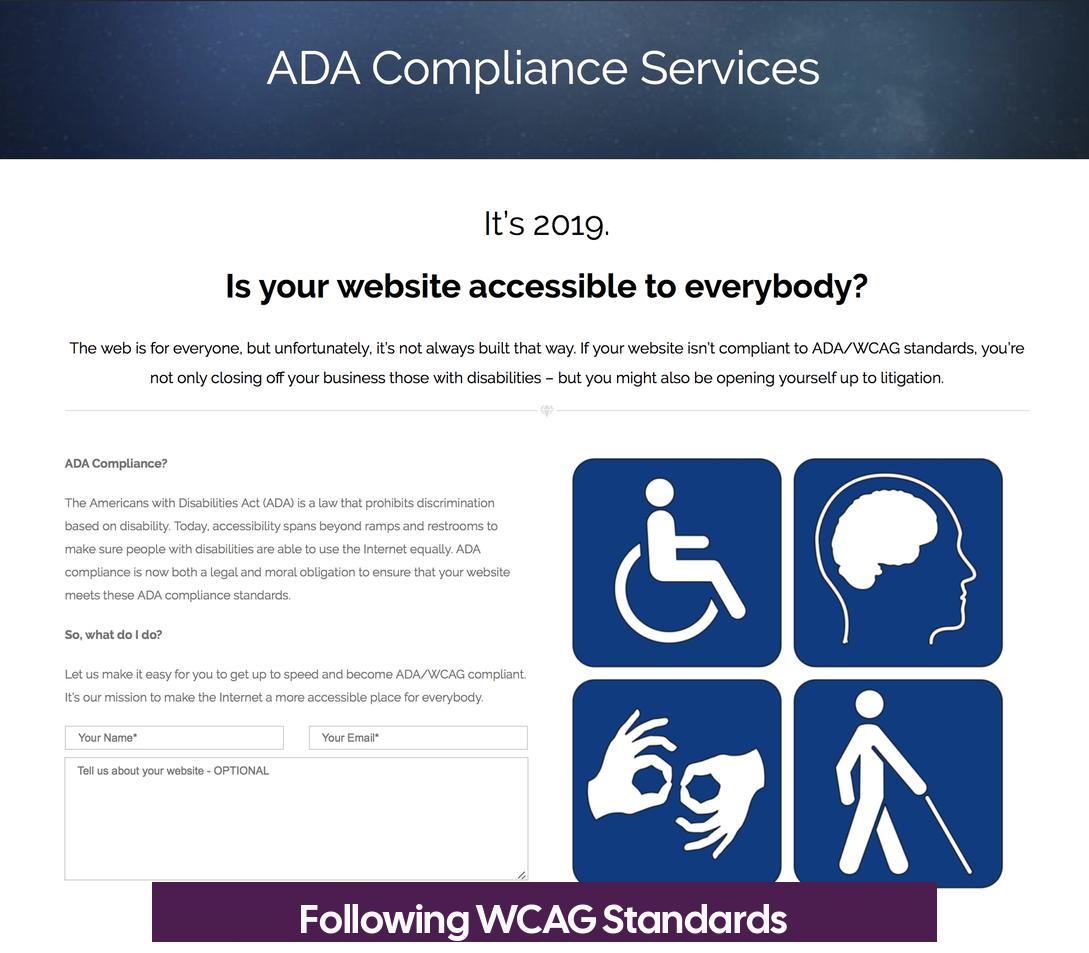 Following WCAG Standards