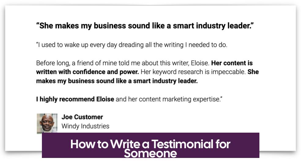 How to Write a Testimonial for Someone