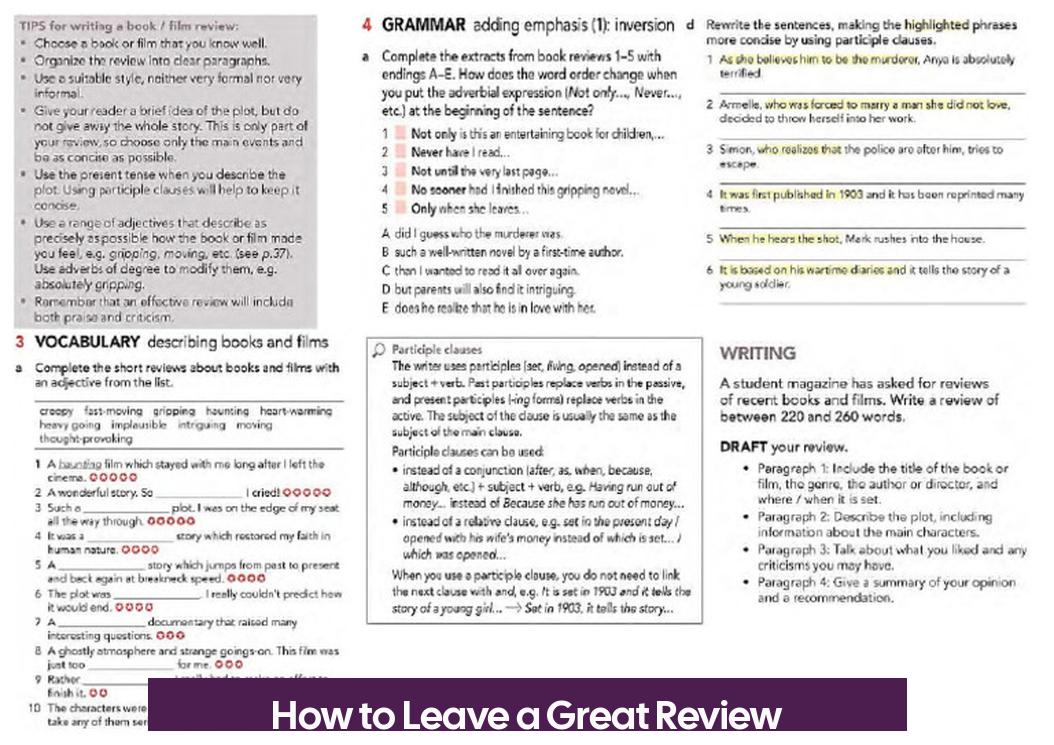 How to Leave a Great Review