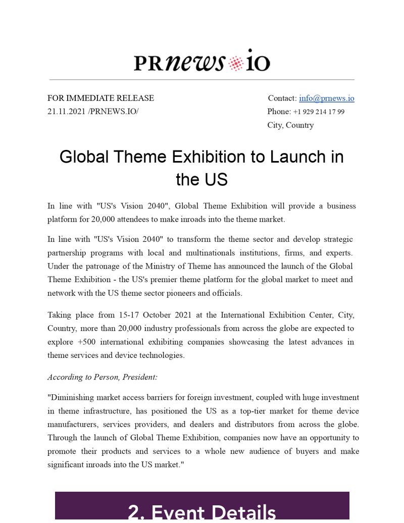 2. Event Details