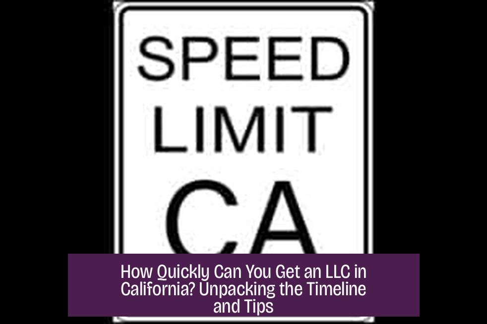 How Quickly Can You Get an LLC in California? Unpacking the Timeline and Tips