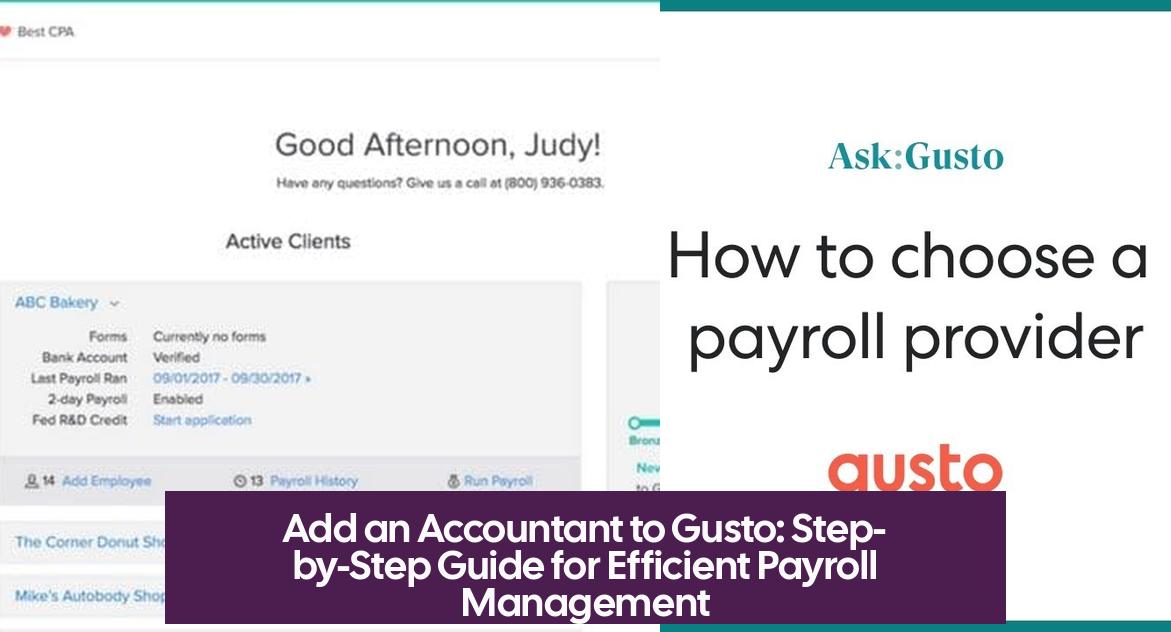 Add an Accountant to Gusto: Step-by-Step Guide for Efficient Payroll Management