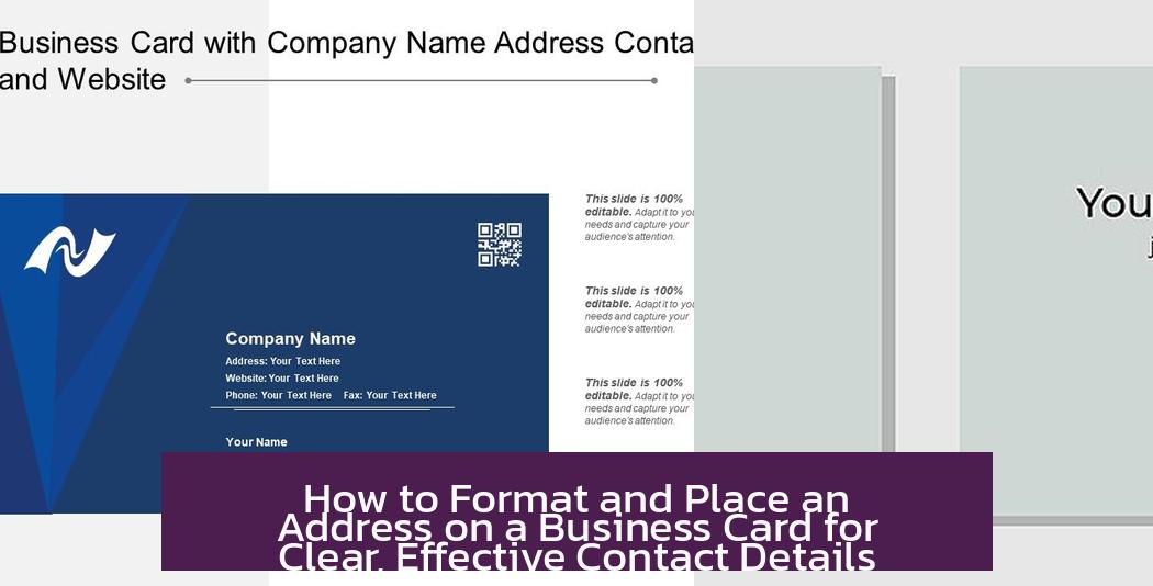 How to Format and Place an Address on a Business Card for Clear, Effective Contact Details