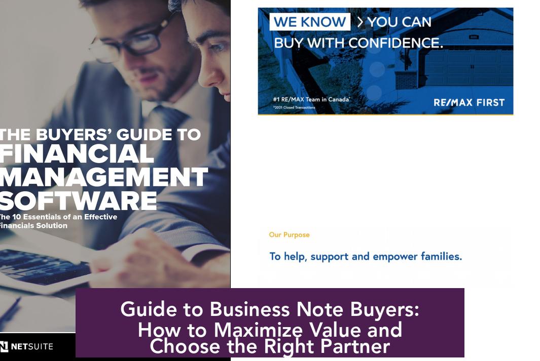 Guide to Business Note Buyers: How to Maximize Value and Choose the Right Partner
