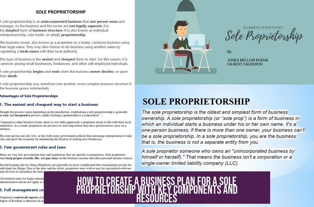 How to Create a Business Plan for a Sole Proprietorship with Key Components and Resources