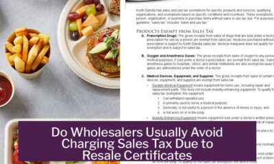 Do Wholesalers Usually Avoid Charging Sales Tax Due to Resale Certificates