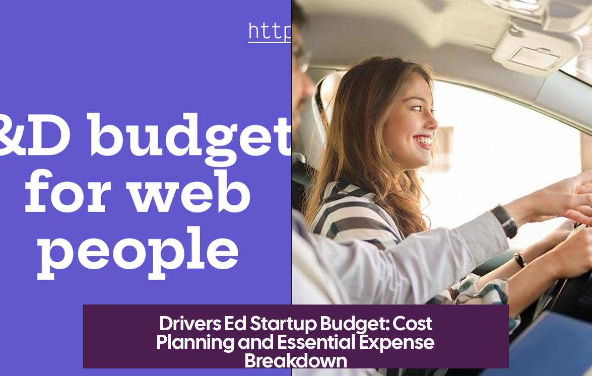 Drivers Ed Startup Budget: Cost Planning and Essential Expense Breakdown