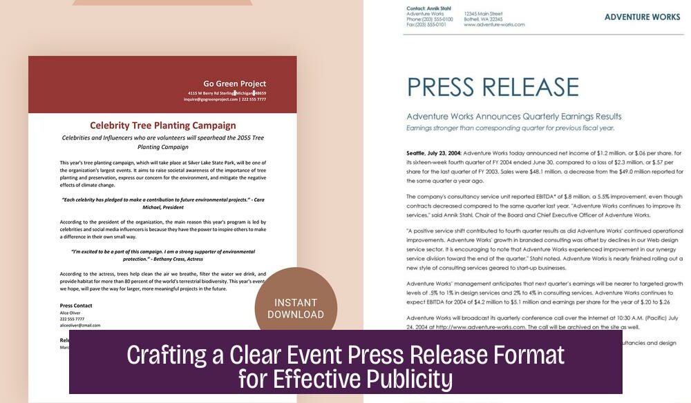 Crafting a Clear Event Press Release Format for Effective Publicity