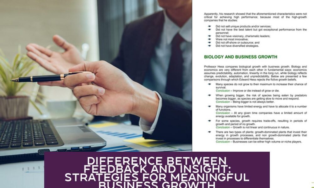 Difference Between Feedback and Insight: Strategies for Meaningful Business Growth