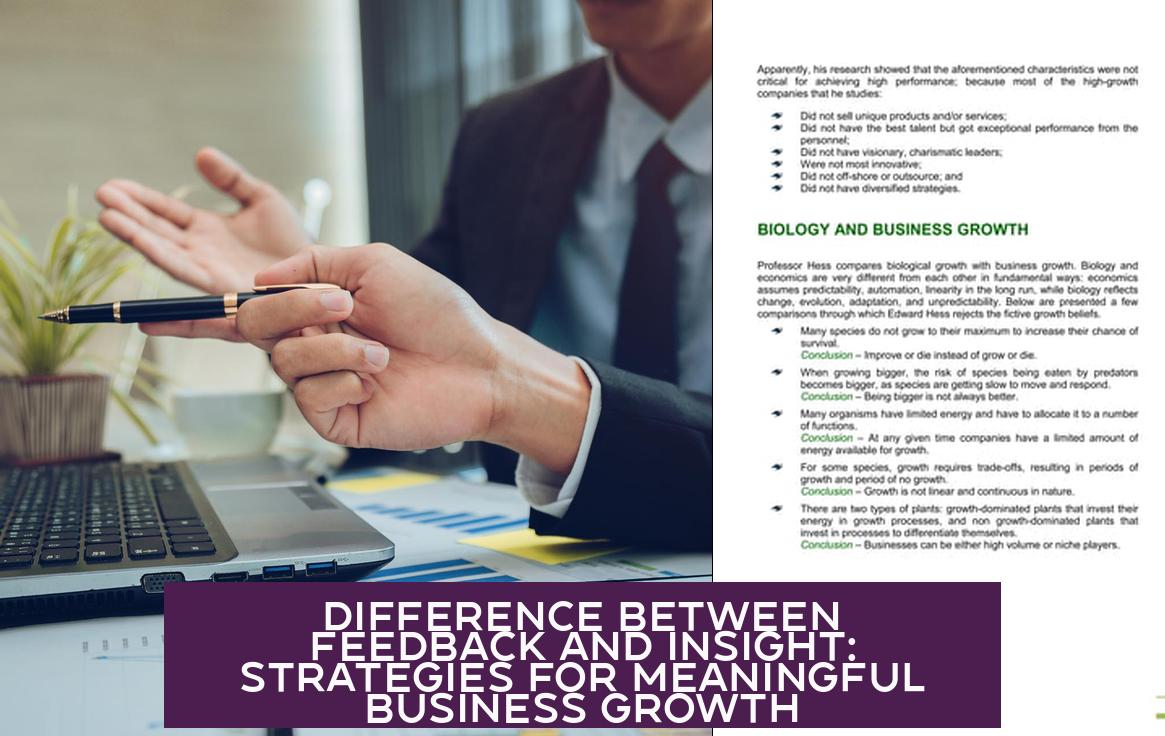 Difference Between Feedback and Insight: Strategies for Meaningful Business Growth