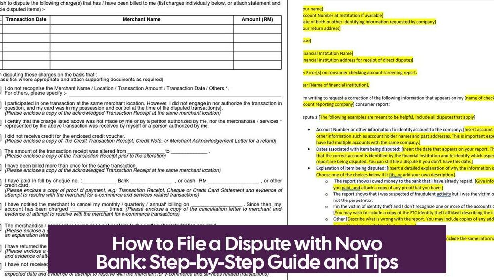 How to File a Dispute with Novo Bank: Step-by-Step Guide and Tips