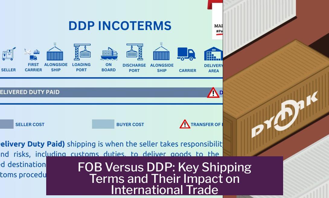 FOB Versus DDP: Key Shipping Terms and Their Impact on International Trade