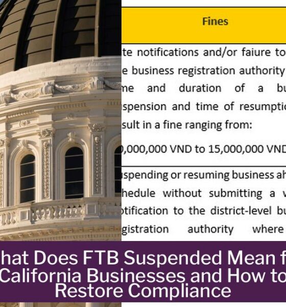 What Does FTB Suspended Mean for California Businesses and How to Restore Compliance
