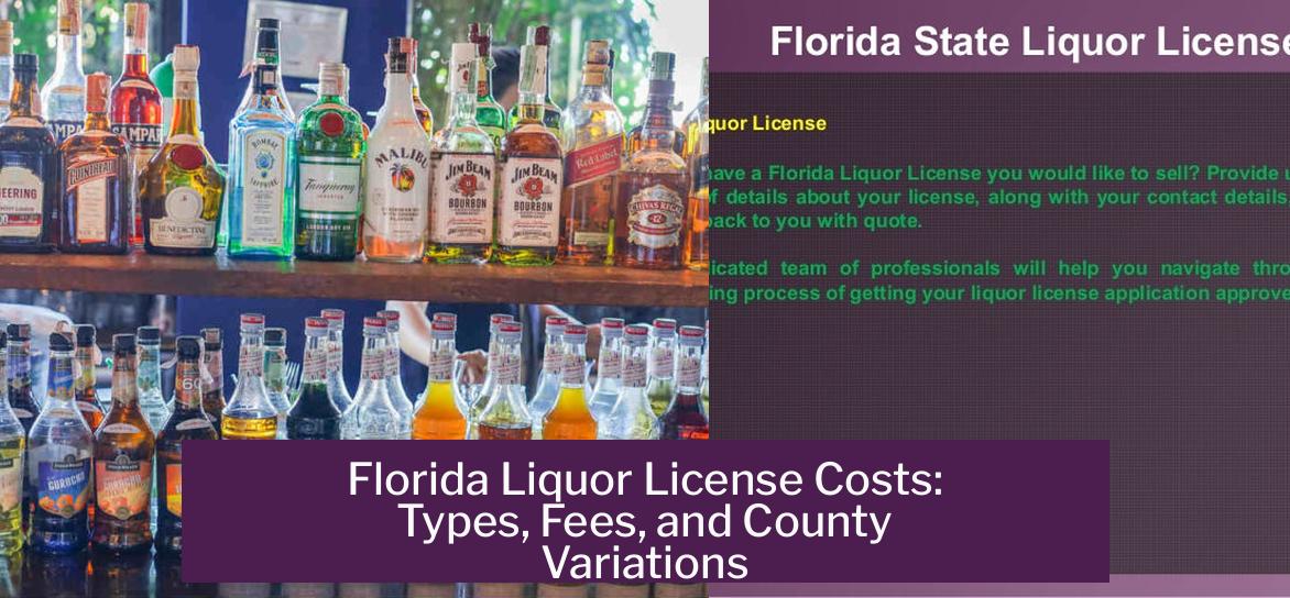 Florida Liquor License Costs: Types, Fees, and County Variations